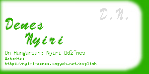 denes nyiri business card